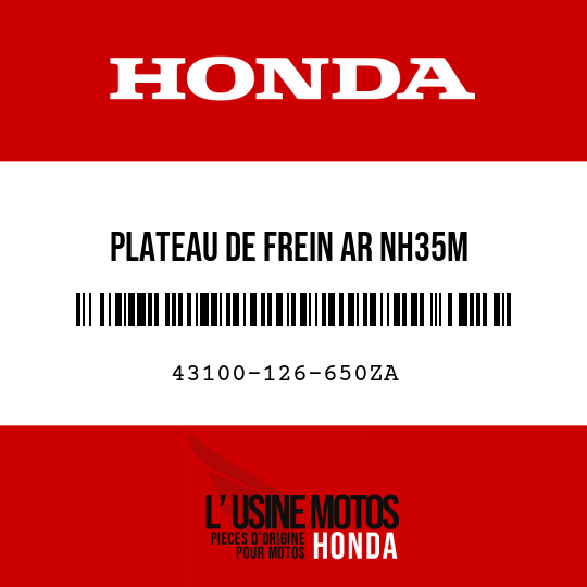 image de 43100-126-650ZA PLATEAU DE FREIN AR NH35M