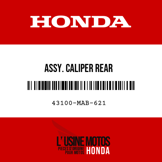 image de 43100-MAB-621 ASSY. CALIPER REAR