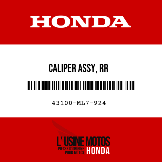 image de 43100-ML7-924 CALIPER ASSY, RR