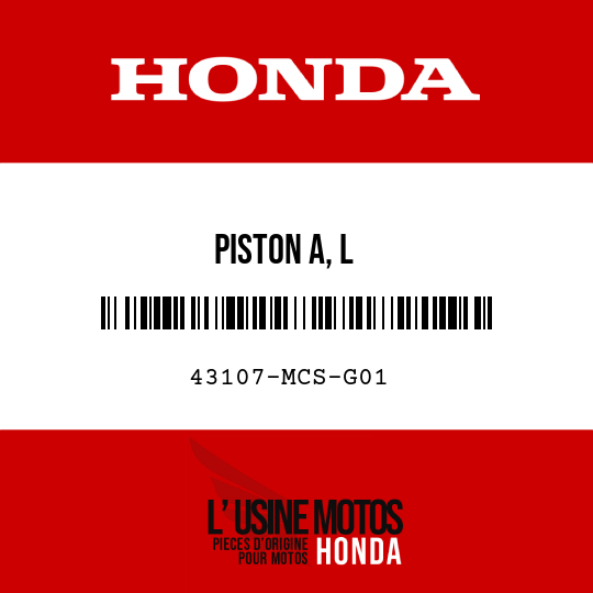 image de 43107-MCS-G01 PISTON A, L