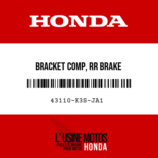 image de 43110-K3S-JA1 BRACKET COMP, RR BRAKE
