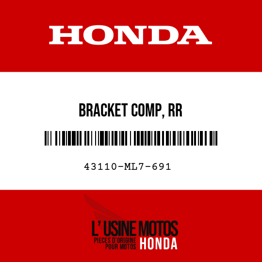 image de 43110-ML7-691 BRACKET COMP, RR
