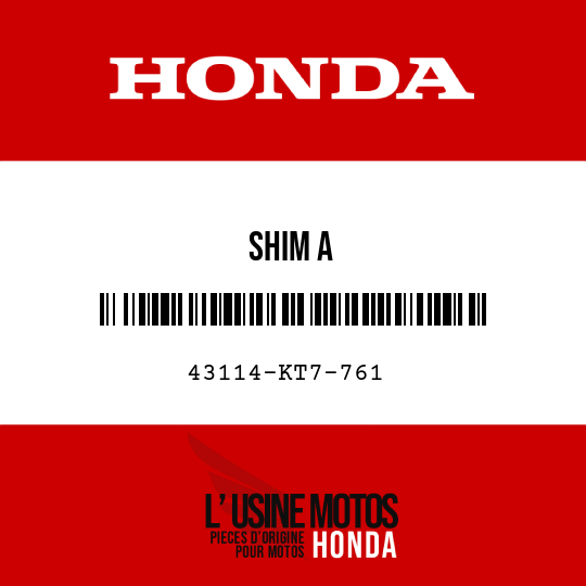 image de 43114-KT7-761 SHIM A