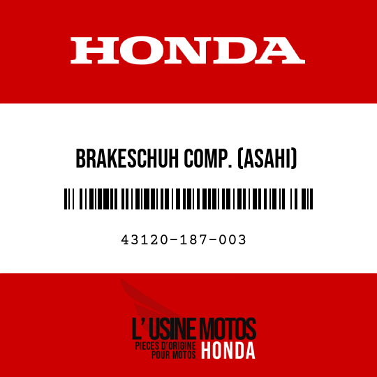 image de 43120-187-003 BRAKESCHUH COMP. (ASAHI)