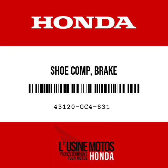 image de 43120-GC4-831 SHOE COMP, BRAKE