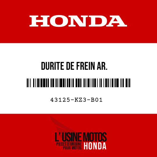 image de 43125-KZ3-B01 DURITE DE FREIN AR.