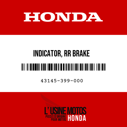 image de 43145-399-000 INDICATOR, RR BRAKE