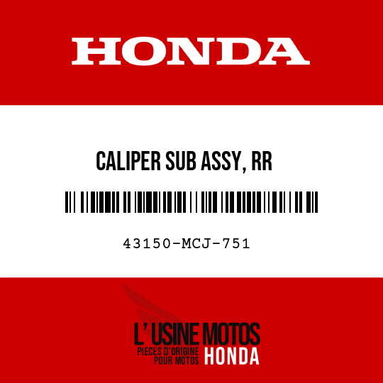 image de 43150-MCJ-751 CALIPER SUB ASSY, RR