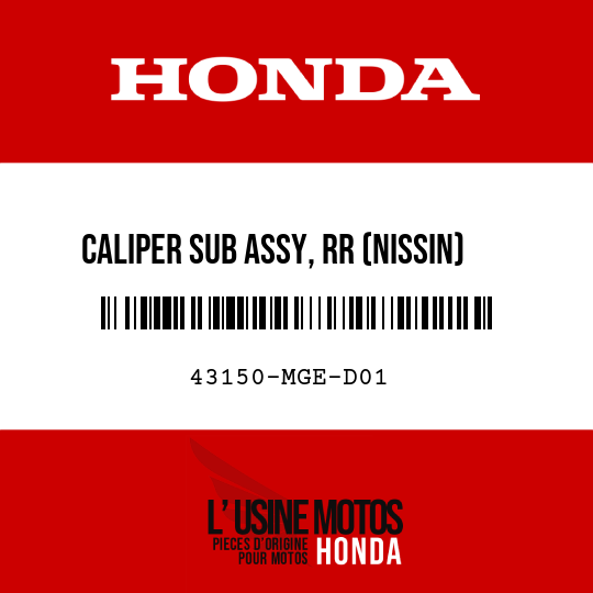 image de 43150-MGE-D01 CALIPER SUB ASSY, RR (NISSIN)