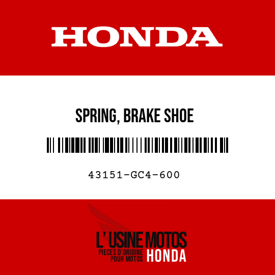 image de 43151-GC4-600 SPRING, BRAKE SHOE