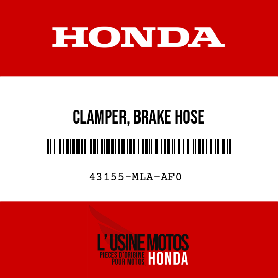 image de 43155-MLA-AF0 CLAMPER, BRAKE HOSE
