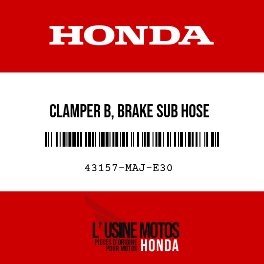 image de 43157-MAJ-E30 CLAMPER B, BRAKE SUB HOSE