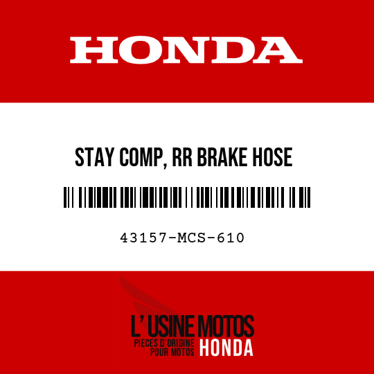 image de 43157-MCS-610 STAY COMP, RR BRAKE HOSE