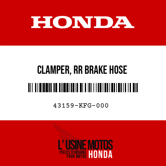 image de 43159-KFG-000 CLAMPER, RR BRAKE HOSE