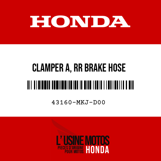 image de 43160-MKJ-D00 CLAMPER A, RR BRAKE HOSE