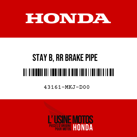 image de 43161-MKJ-D00 STAY B, RR BRAKE PIPE