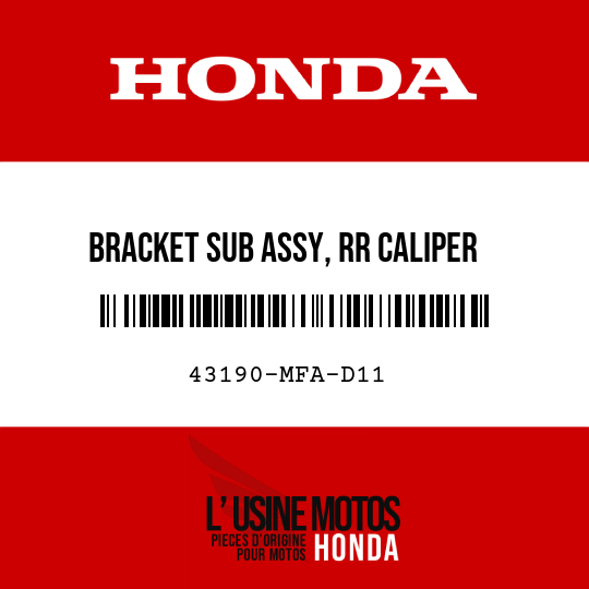 image de 43190-MFA-D11 BRACKET SUB ASSY, RR CALIPER