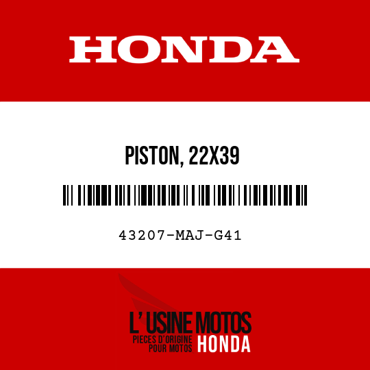 image de 43207-MAJ-G41 PISTON, 22X39
