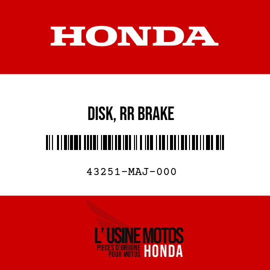 image de 43251-MAJ-000 DISK, RR BRAKE
