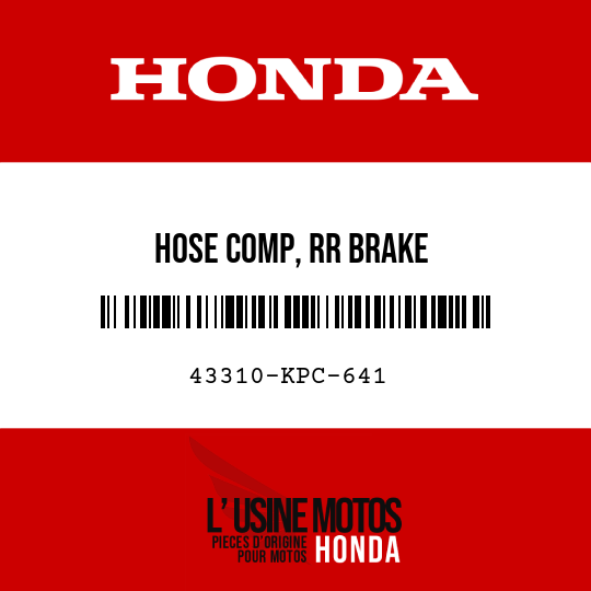 image de 43310-KPC-641 HOSE COMP, RR BRAKE