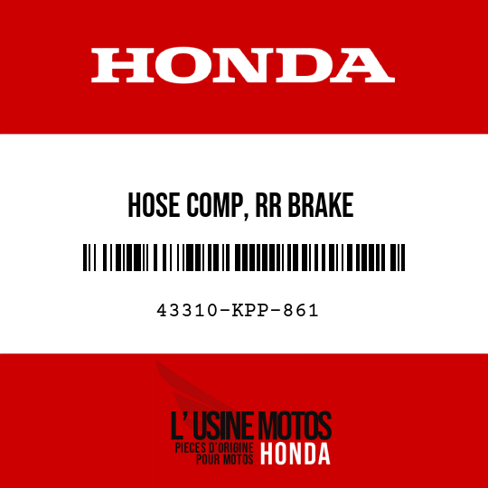 image de 43310-KPP-861 HOSE COMP, RR BRAKE
