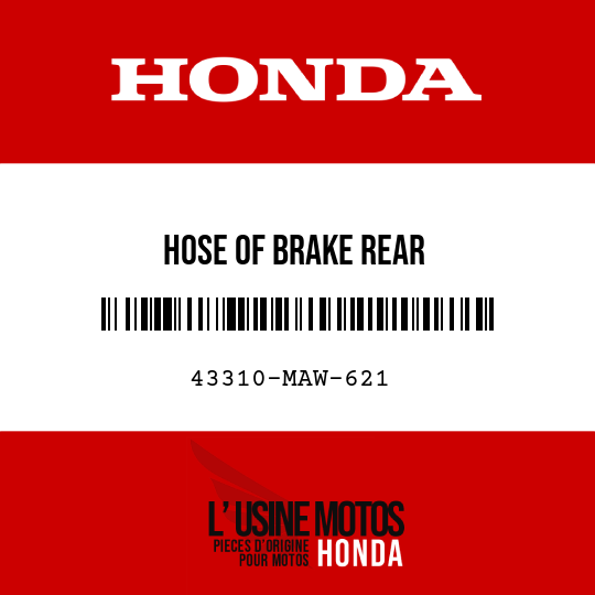 image de 43310-MAW-621 HOSE OF BRAKE REAR