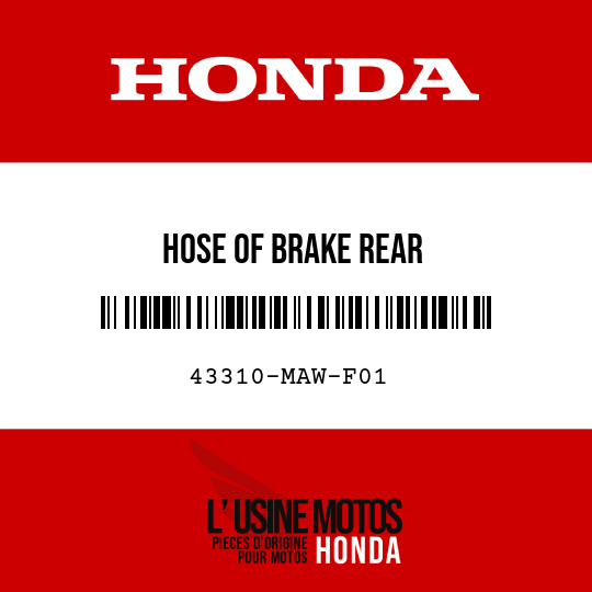 image de 43310-MAW-F01 HOSE OF BRAKE REAR