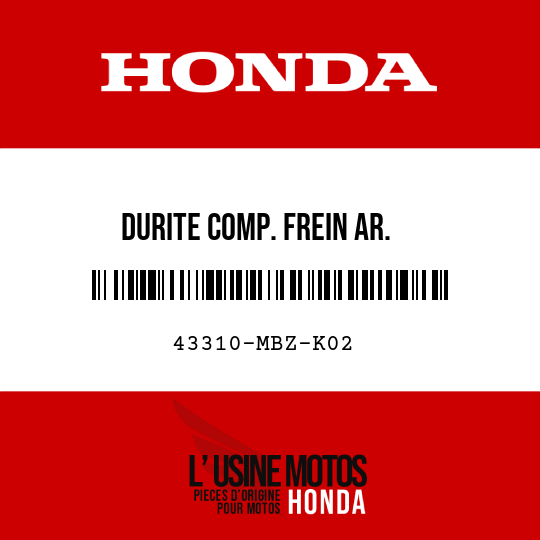 image de 43310-MBZ-K02 DURITE COMP. FREIN AR.
