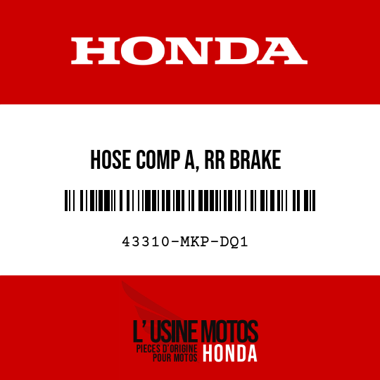 image de 43310-MKP-DQ1 HOSE COMP A, RR BRAKE