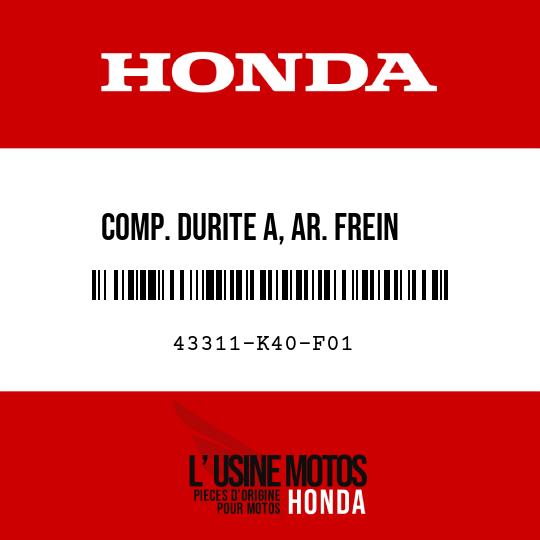 image de 43311-K40-F01 COMP. DURITE A, AR. FREIN