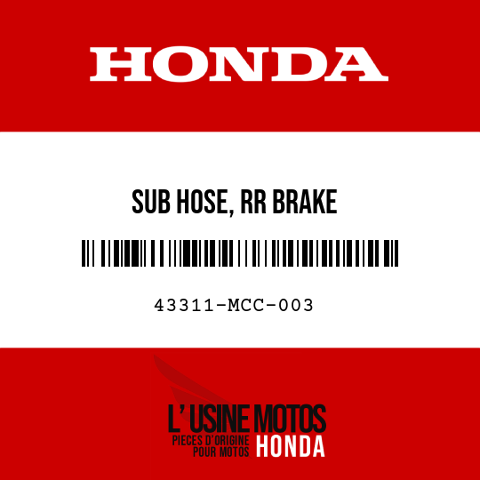 image de 43311-MCC-003 SUB HOSE, RR BRAKE