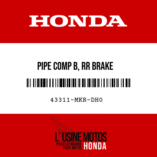 image de 43311-MKR-DH0 PIPE COMP B, RR BRAKE
