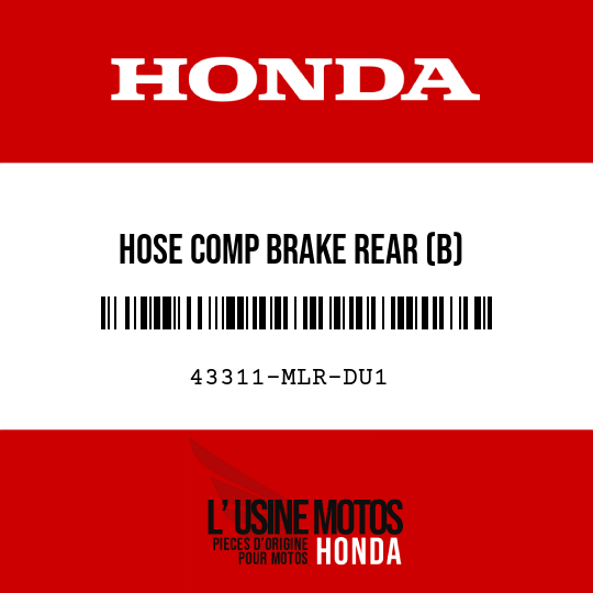 image de 43311-MLR-DU1 HOSE COMP BRAKE REAR (B)