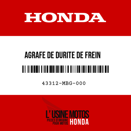 image de 43312-MBG-000 AGRAFE DE DURITE DE FREIN