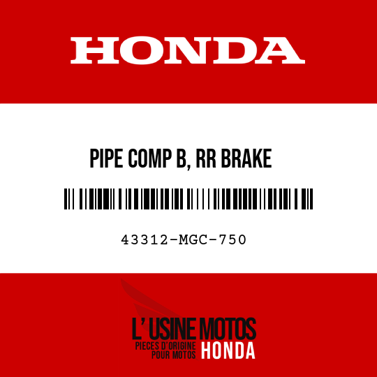 image de 43312-MGC-750 PIPE COMP B, RR BRAKE