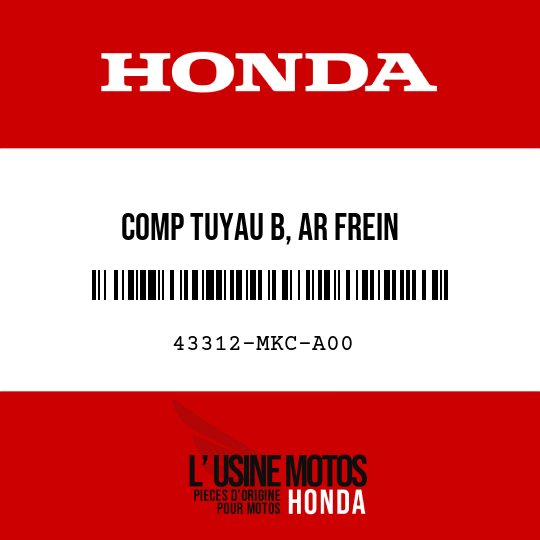 image de 43312-MKC-A00 COMP TUYAU B, AR FREIN
