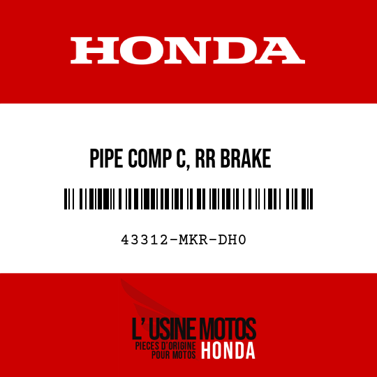 image de 43312-MKR-DH0 PIPE COMP C, RR BRAKE