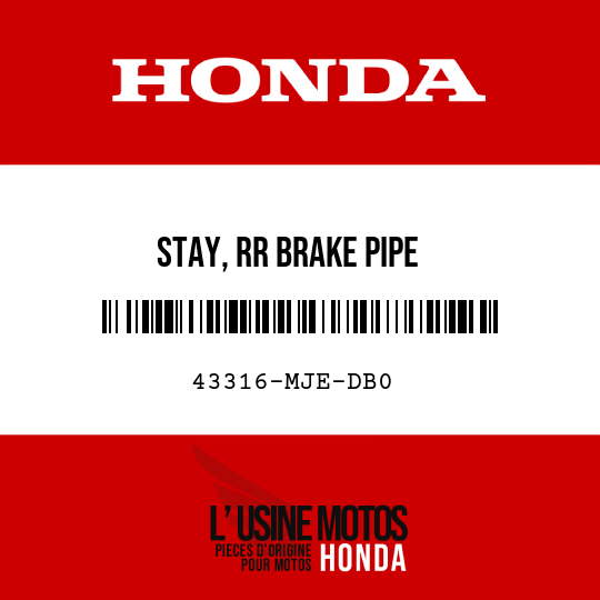 image de 43316-MJE-DB0 STAY, RR BRAKE PIPE