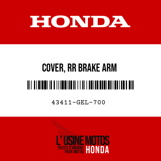 image de 43411-GEL-700 COVER, RR BRAKE ARM
