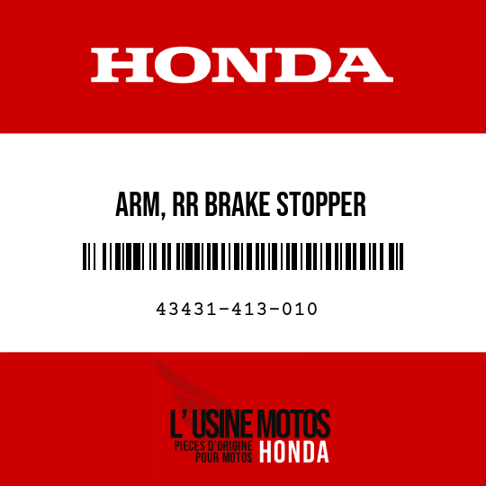 image de 43431-413-010 ARM, RR BRAKE STOPPER