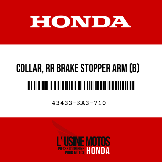 image de 43433-KA3-710 COLLAR, RR BRAKE STOPPER ARM (B)
