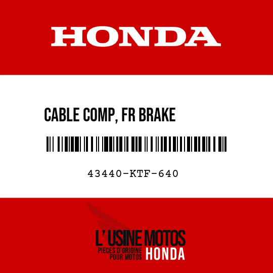 image de 43440-KTF-640 CABLE COMP, FR BRAKE        CONNECTING