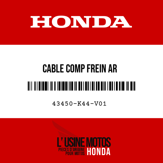 image de 43450-K44-V01 CABLE COMP FREIN AR