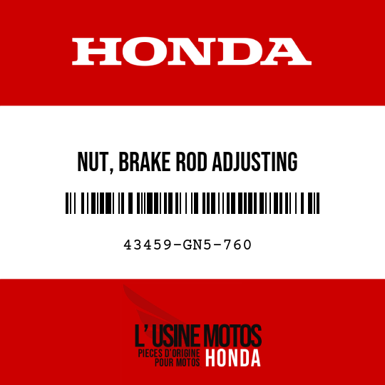 image de 43459-GN5-760 NUT, BRAKE ROD ADJUSTING