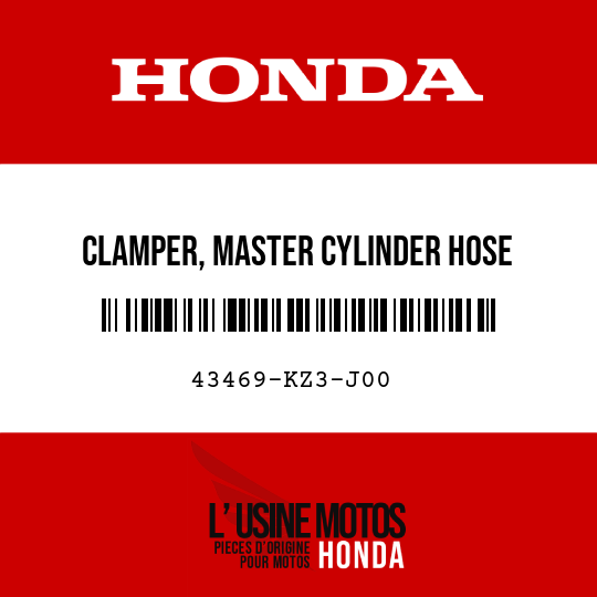 image de 43469-KZ3-J00 CLAMPER, MASTER CYLINDER HOSE