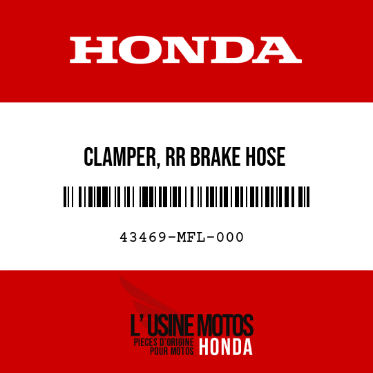 image de 43469-MFL-000 CLAMPER, RR BRAKE HOSE