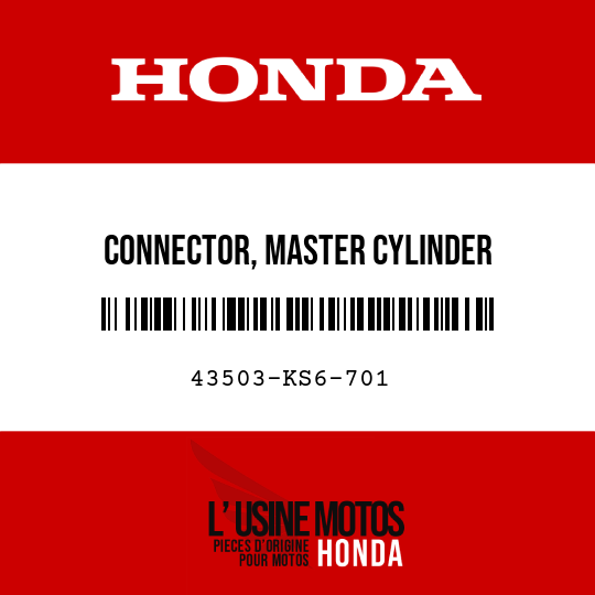 image de 43503-KS6-701 CONNECTOR, MASTER CYLINDER