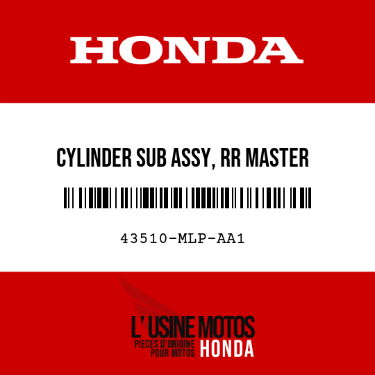 image de 43510-MLP-AA1 CYLINDER SUB ASSY, RR MASTER