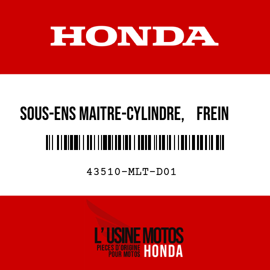 image de 43510-MLT-D01 SOUS-ENS MAITRE-CYLINDRE,    FREIN AR (NISSIN)
