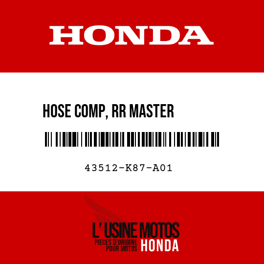 image de 43512-K87-A01 HOSE COMP, RR MASTER        CYLINDER